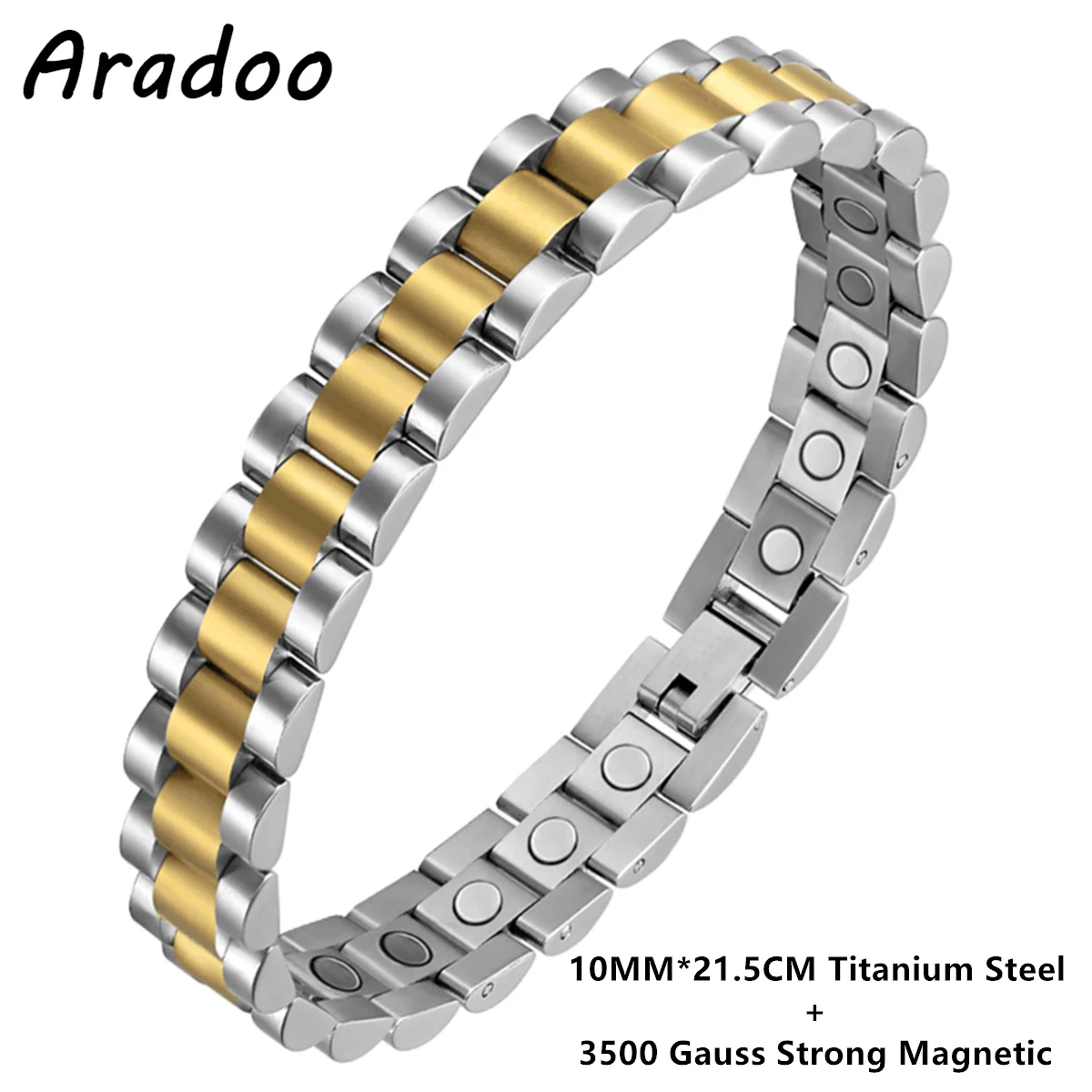 

3500 Gauss Strong Magnetic Titanium Steel Bracelet Korean Stainless Steel Health Germanium Energy Jewelry