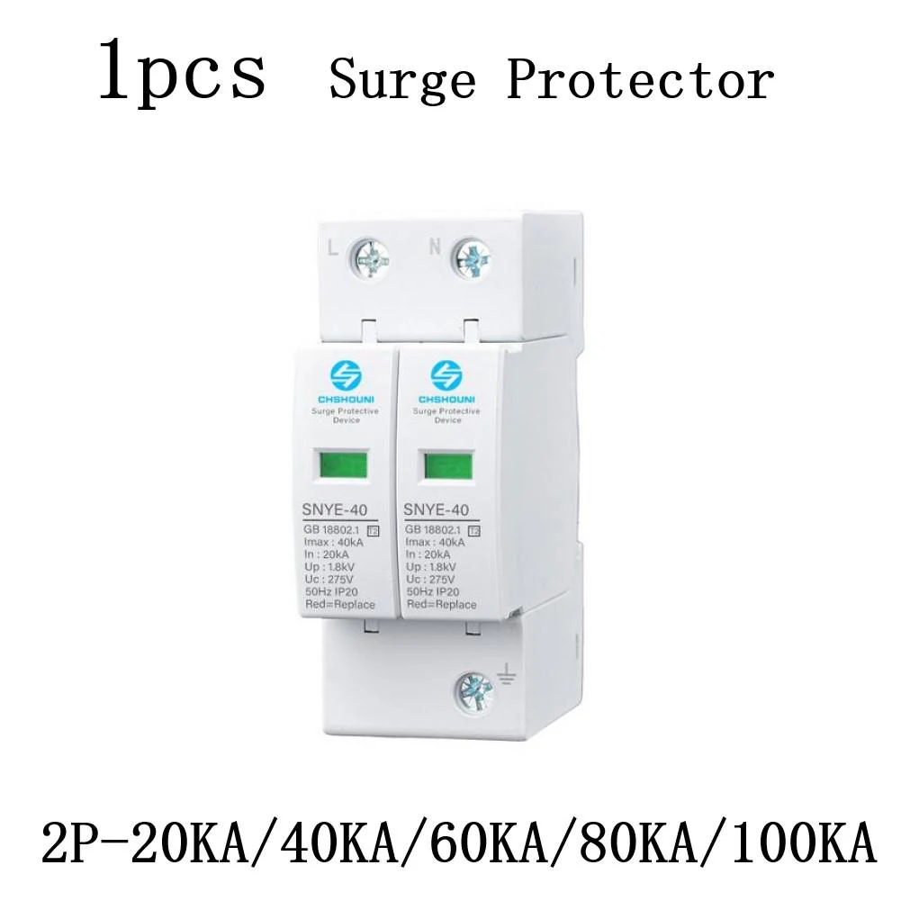 2P 20KA-100KA Surge Protector Household Monitoring Surge Arrester Distribution Box Electric Cabinet Protection Circuit Breakers
2P 20KA-100KA Surge Protector Household Monitoring Surge Arrester Distribution Box Electric Cabinet Protection Circuit Breakers