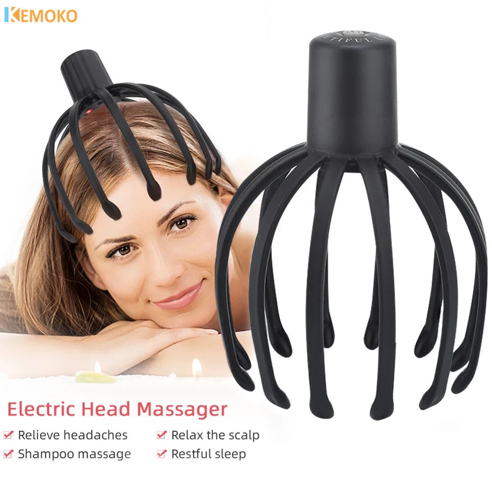 

Scalp Massager Electric Octopus Claw Hands Free Therapeutic Head Scratcher Relief Hair Stimulation Rechargable Stress Relief New