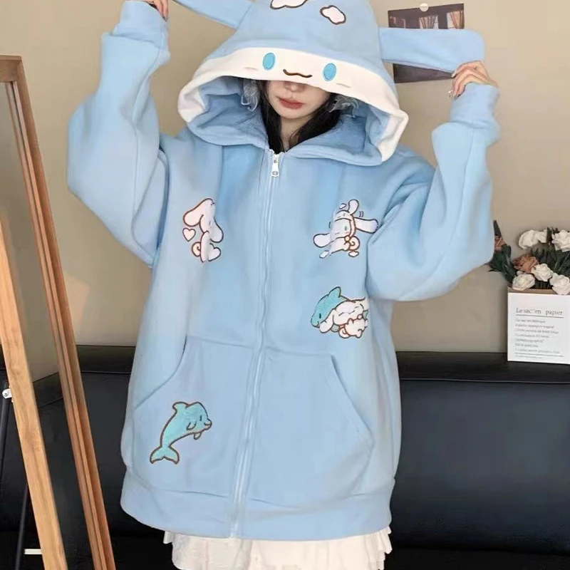 New Sanrio Kawaii Cinnamoroll Cardigan Hooded Hoodie Girl Cute Autumn Winte Loose Comfortable Ins Warm Plush Anime Niche Top
New Sanrio Kawaii Cinnamoroll Cardigan Hooded Hoodie Girl Cute Autumn Winte Loose Comfortable Ins Warm Plush Anime Niche Top