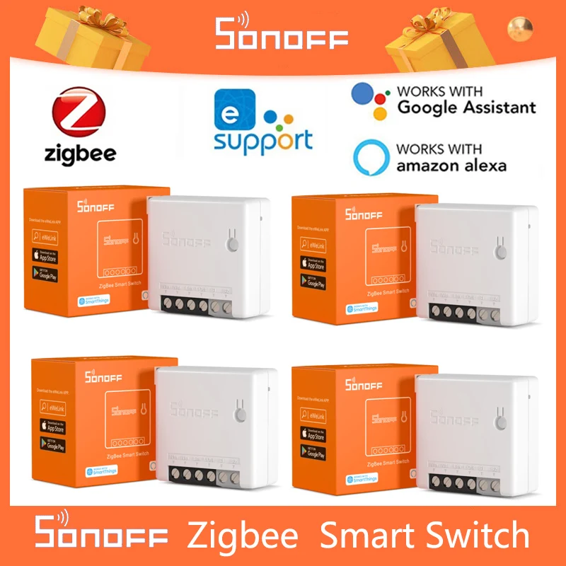 

SONOFF ZB MINI Zigbee 3.0 Two-Way Smart Switch Remote Control Via EWeLink Works With SmartThings Alexa Google Home SONOFF Bridge