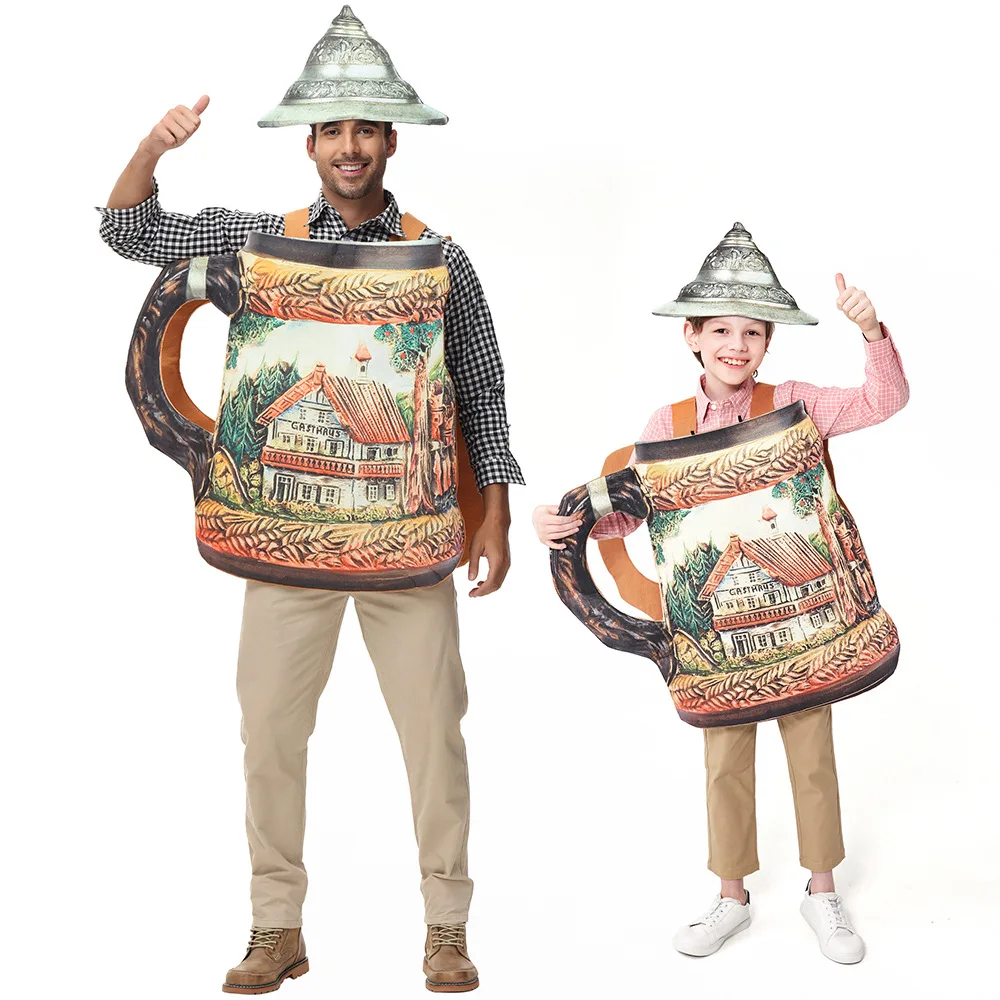 Funny German Oktoberfest Beer Cup Halloween Cosplay Costumes Adult Men Women Kids Carnival Party Role Play Fancy Dress Outfits
Funny German Oktoberfest Beer Cup Halloween Cosplay Costumes Adult Men Women Kids Carnival Party Role Play Fancy Dress Outfits