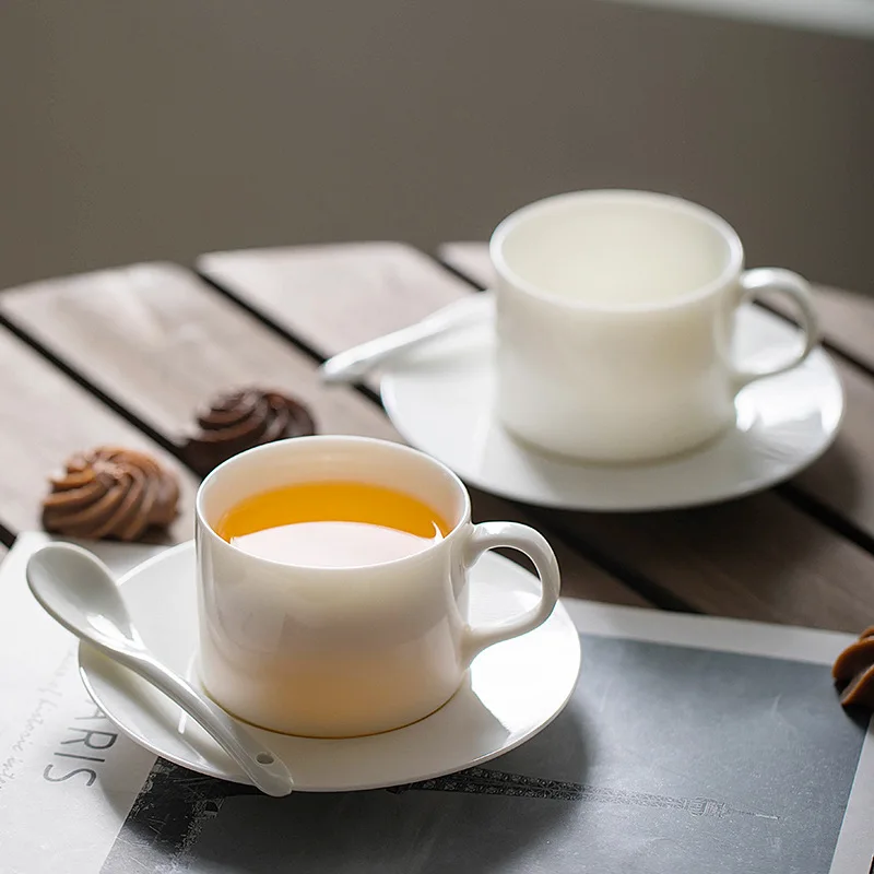 Jade White Porcelain Coffee Set, Good-Looking Ceramic, Suit for Home Office, Afternoon Tea Cup
Jade White Porcelain Coffee Set, Good-Looking Ceramic, Suit for Home Office, Afternoon Tea Cup