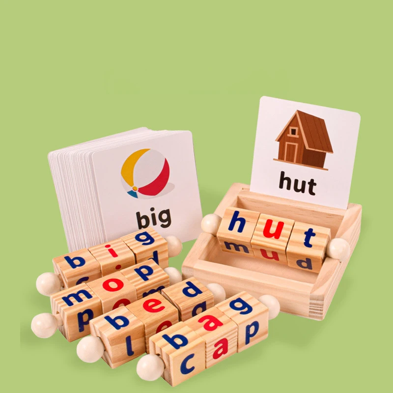 Montessori Toys for Toddlers 2 3 4 Years Old Wooden Reading Blocks Flash Cards Short Vowel Turning Rotating Matching Letters Toy
Montessori Toys for Toddlers 2 3 4 Years Old Wooden Reading Blocks Flash Cards Short Vowel Turning Rotating Matching Letters Toy