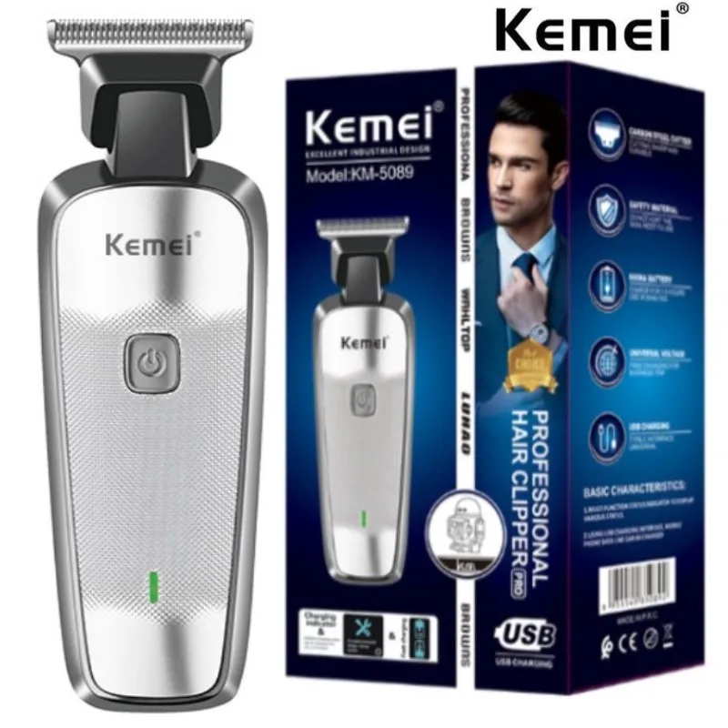 Kemei electric clipper KM-5089 aluminum alloy portable large-capacity lithium battery long-life USB fast-charge hair clipper
Kemei electric clipper KM-5089 aluminum alloy portable large-capacity lithium battery long-life USB fast-charge hair clipper
