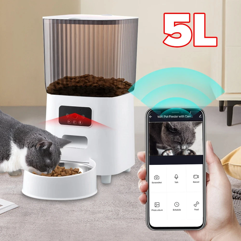 Cat Timing Feeder Smart APP Cat Feeder Stainless steel Double Meal Pet Food Remote Feeding Automatic Dispenser Suitable Cats Dog
Cat Timing Feeder Smart APP Cat Feeder Stainless steel Double Meal Pet Food Remote Feeding Automatic Dispenser Suitable Cats Dog