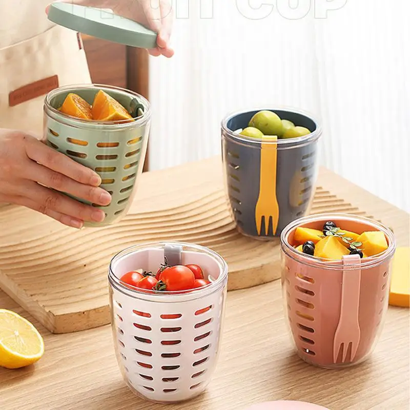 Fruit Storage Containers Double-layer Storage Draining Cup Multifunctional Small Food Storage Containers With Colander For Homes
Fruit Storage Containers Double-layer Storage Draining Cup Multifunctional Small Food Storage Containers With Colander For Homes