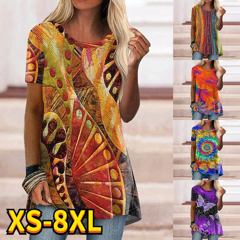 2022 Summer Women's Abstract 3D Printed Painting Pullover Round Neck Buterflies Printed Tops New Female T Shirt Design
2022 Summer Women's Abstract 3D Printed Painting Pullover Round Neck Buterflies Printed Tops New Female T Shirt Design
