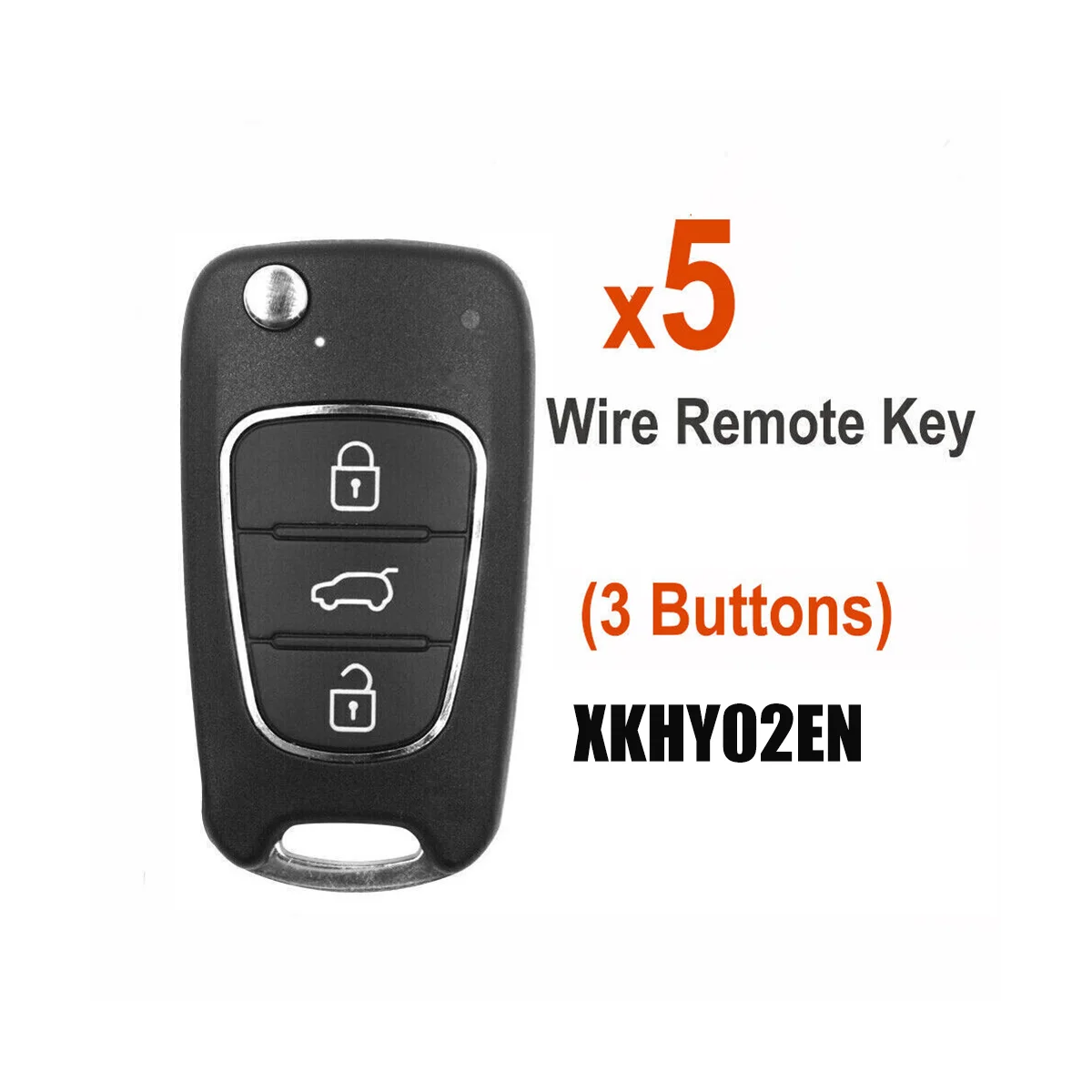 For Xhorse XKHY02EN Universal Wire Remote Key Fob 3 Buttons for Hyundai Type for VVDI Key Tool 5Pcs/Lot
For Xhorse XKHY02EN Universal Wire Remote Key Fob 3 Buttons for Hyundai Type for VVDI Key Tool 5Pcs/Lot