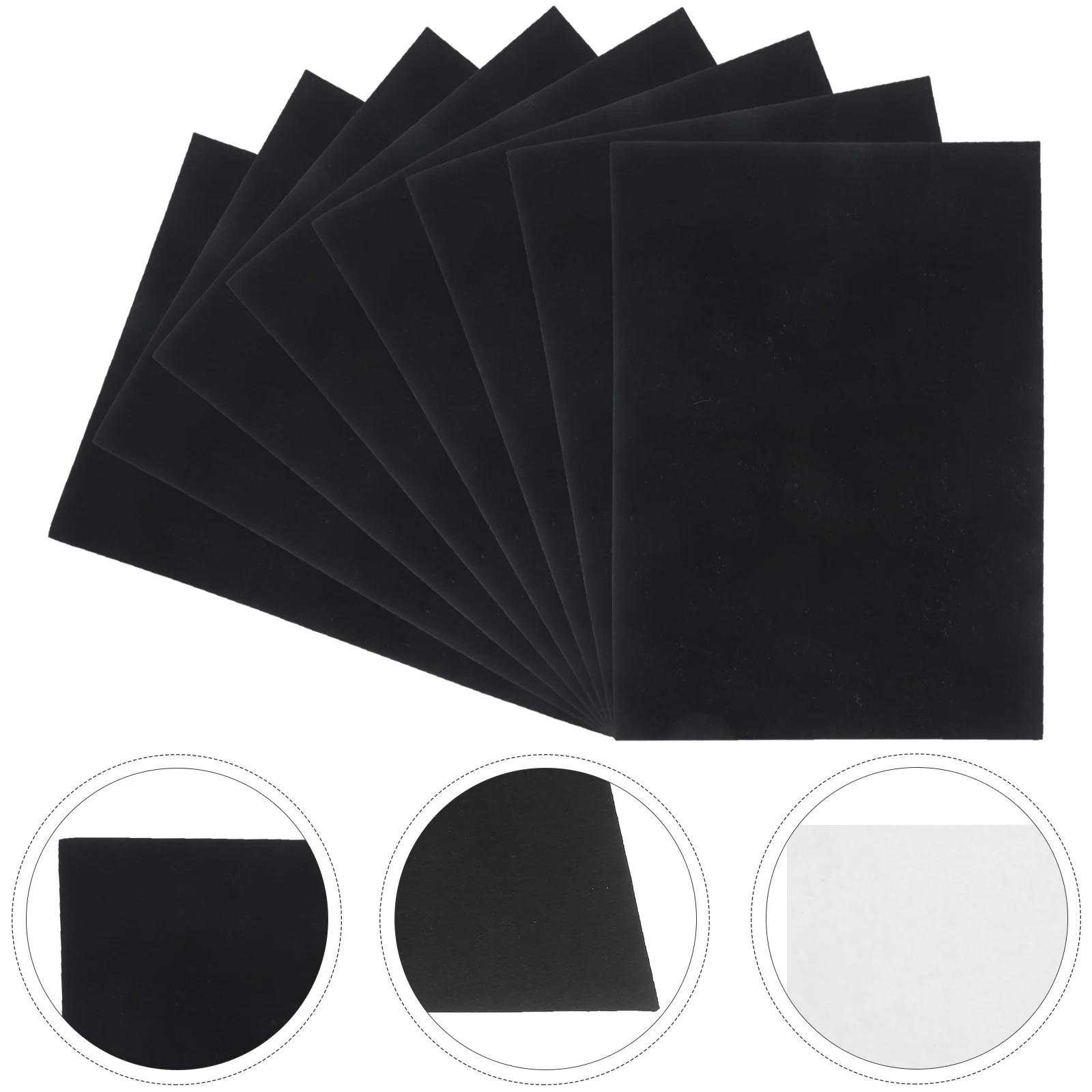 10 Sheets Blank Kraft Paper Self-adhesive Felt Sheets Multi-purpose for and Craft Making (Black)
10 Sheets Blank Kraft Paper Self-adhesive Felt Sheets Multi-purpose for and Craft Making (Black)