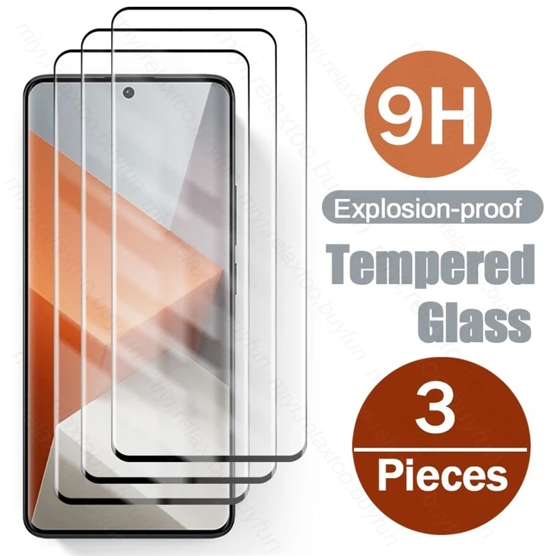 

Redmy Note13 Pro Plus 5G Glass 3 шт. 9H закаленное стекло для Xiaomi Redmi Note 13 Pro + 5G Взрывозащищенная защитная пленка для HD экрана