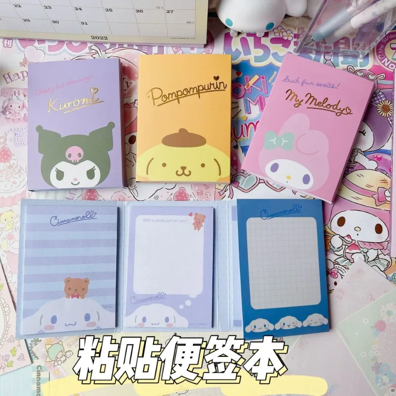 

Kawaii Anime Sanrio Kuromi Convenience Book My Melody Cinnamoroll Note Book Cute Paste Notepad Student Office Stationery Gift