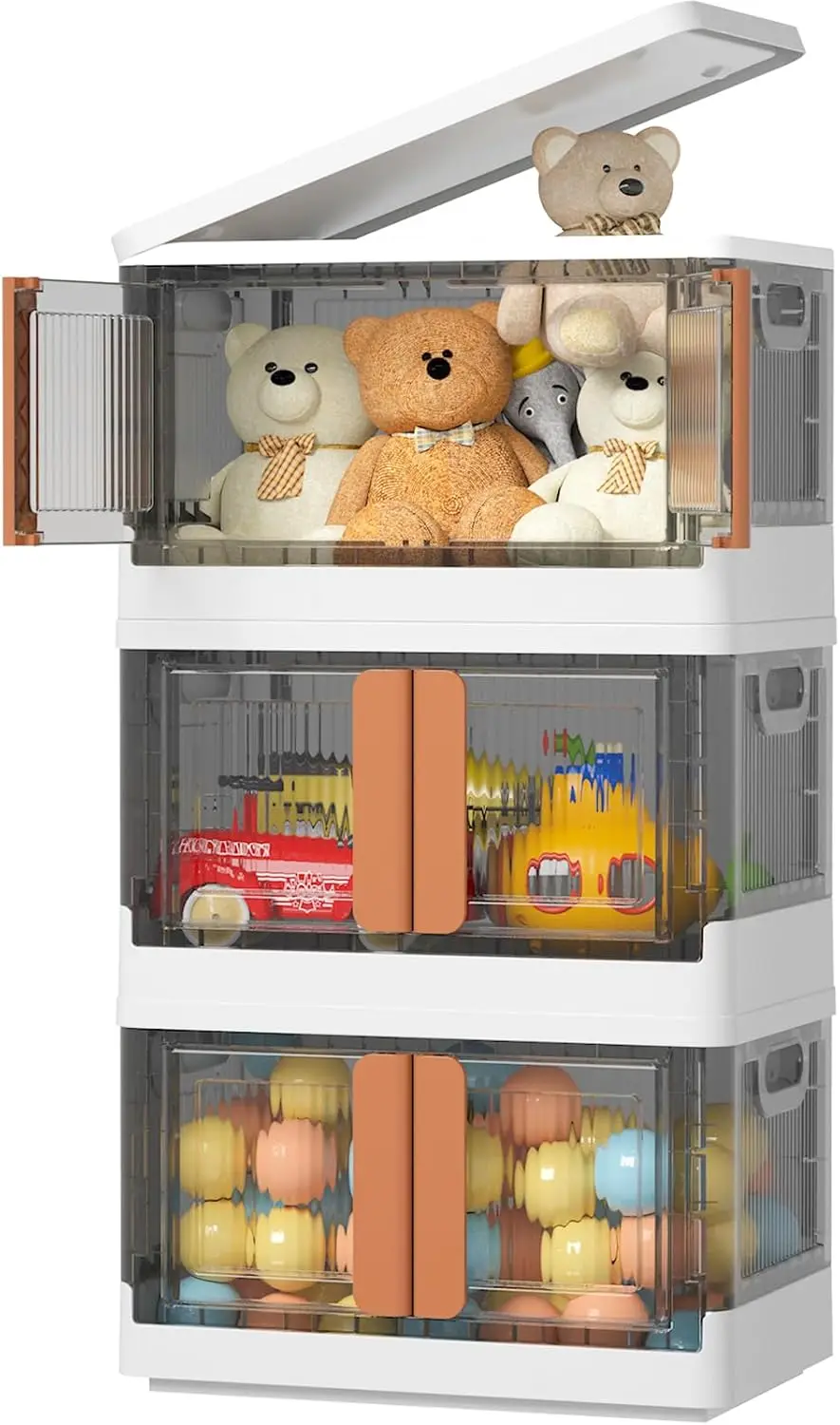 Plastic Closet Organizers Storage - Trunk Car Organizer with Lids & Doors 8.4 Gal Collapsible Stackable Storage Bins 3 Pack
Plastic Closet Organizers Storage - Trunk Car Organizer with Lids & Doors 8.4 Gal Collapsible Stackable Storage Bins 3 Pack