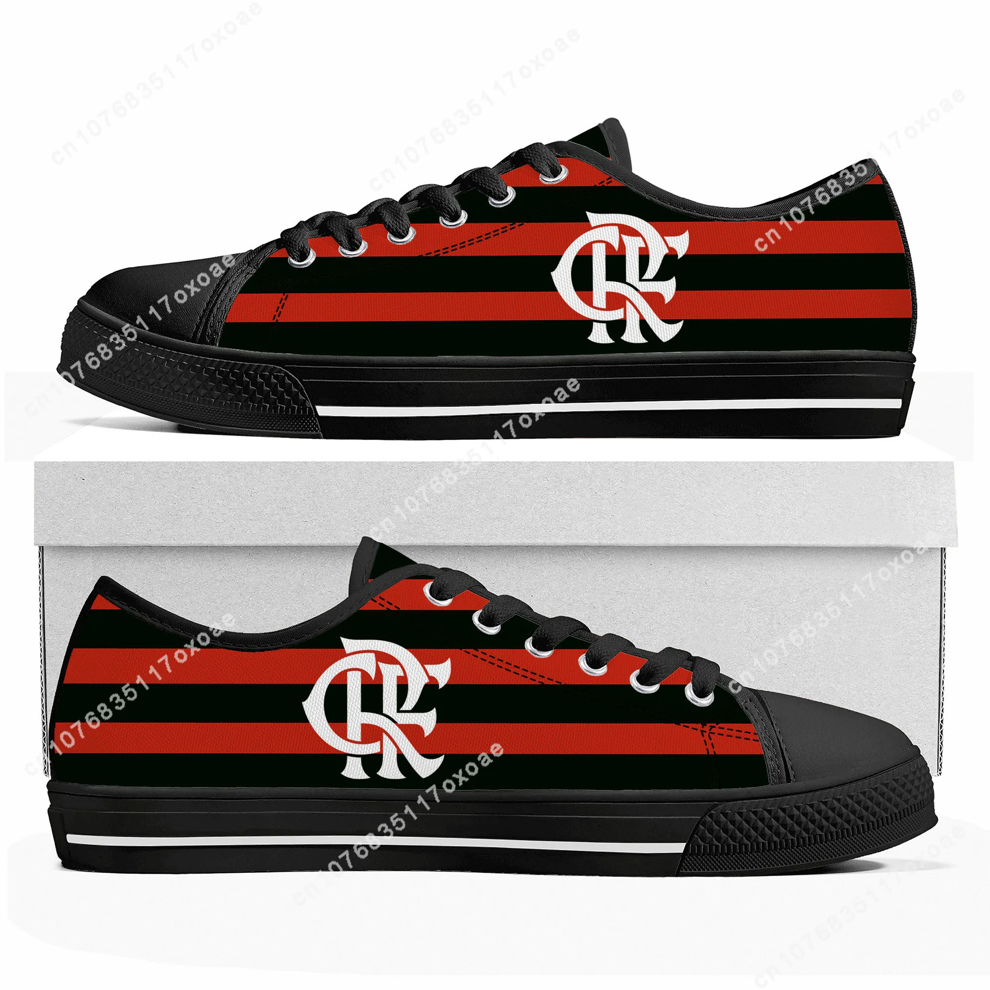 

CR Flamengo brazil football Low Top Sneakers Mens Womens Teenager High Quality Canvas Sneaker couple Casual Shoes Custom Shoe