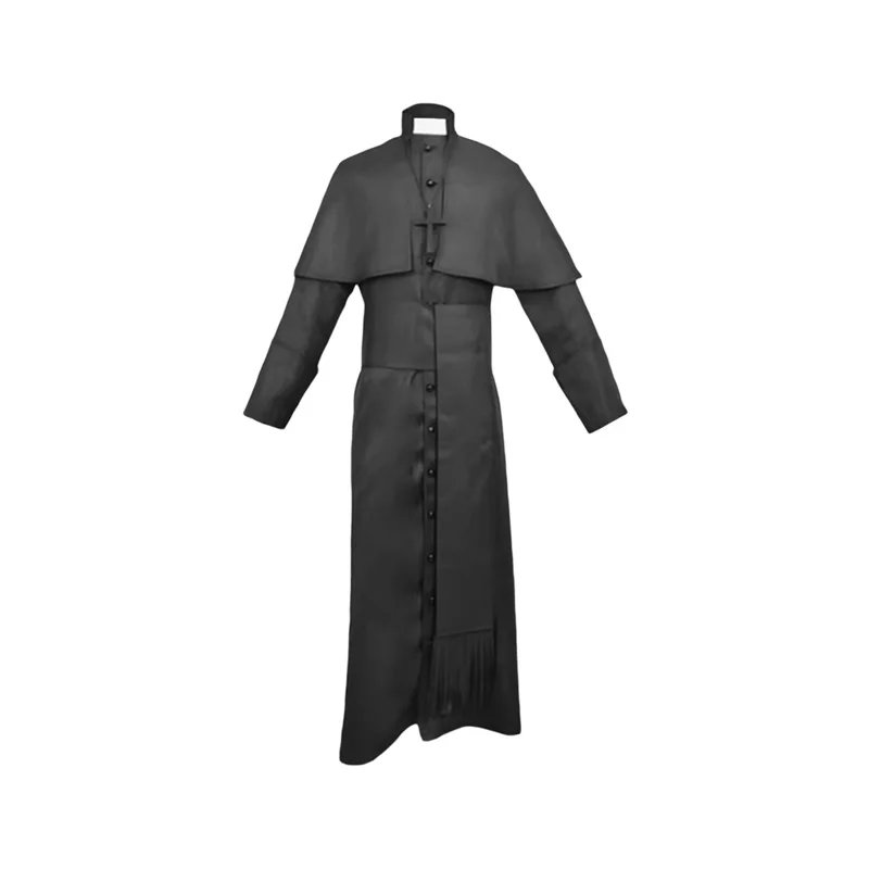 Halloween Priest Costume for Adult Vintage Medieval Clergy Robe Belt Cross Set Church Cosplay Clothes 
Halloween Priest Costume for Adult Vintage Medieval Clergy Robe Belt Cross Set Church Cosplay Clothes