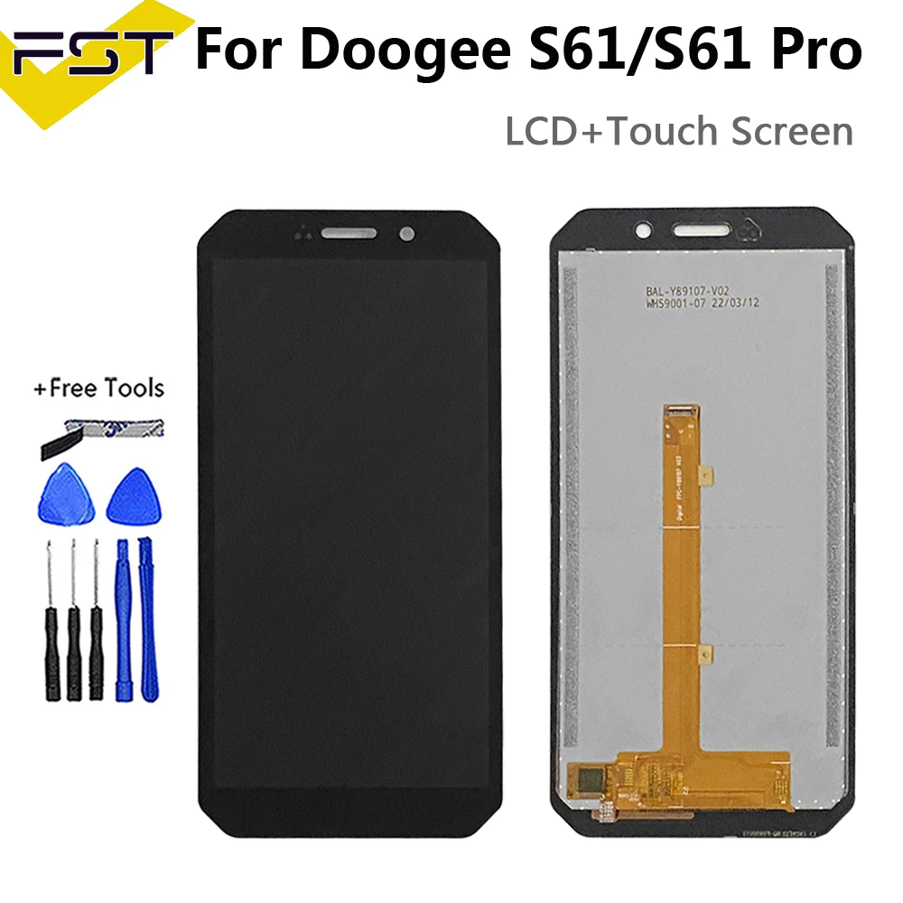 

Original Tested For DOOGEE S61 LCD Display Doogee S51 Screen+Touch Panel Digitizer For DOOGEE S61 Pro S61ProLCD Display Sensor