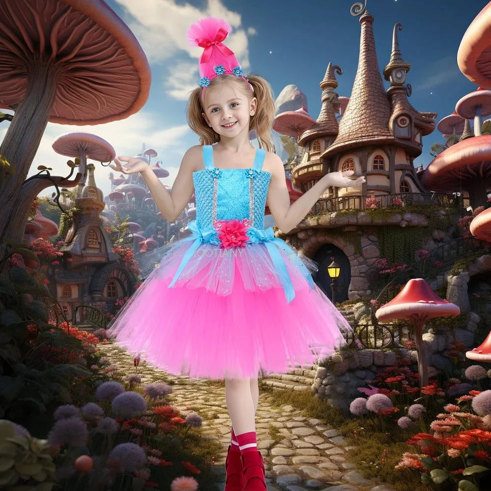 Floral Tutu Dress For Girl Children's Holiday Party Elf Cos Costume Princess Poppy Birthday Outfit Girl Fairy Flower Tulle Dress
Floral Tutu Dress For Girl Children's Holiday Party Elf Cos Costume Princess Poppy Birthday Outfit Girl Fairy Flower Tulle Dress