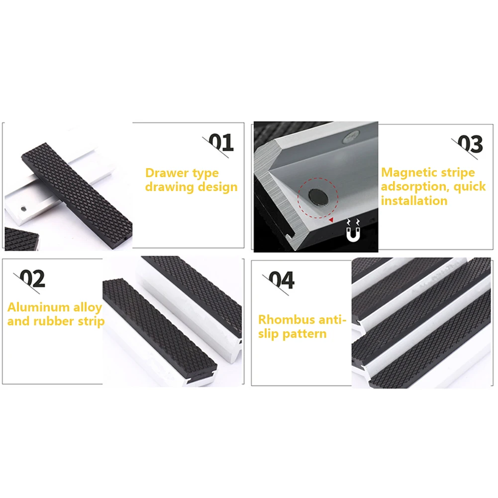 Aluminium Alloy+Rubber Vise Magnetic Protective Cover Durable Jaws Protect Cover 2pcs Optional size Vise Magnetic Cover
Aluminium Alloy+Rubber Vise Magnetic Protective Cover Durable Jaws Protect Cover 2pcs Optional size Vise Magnetic Cover