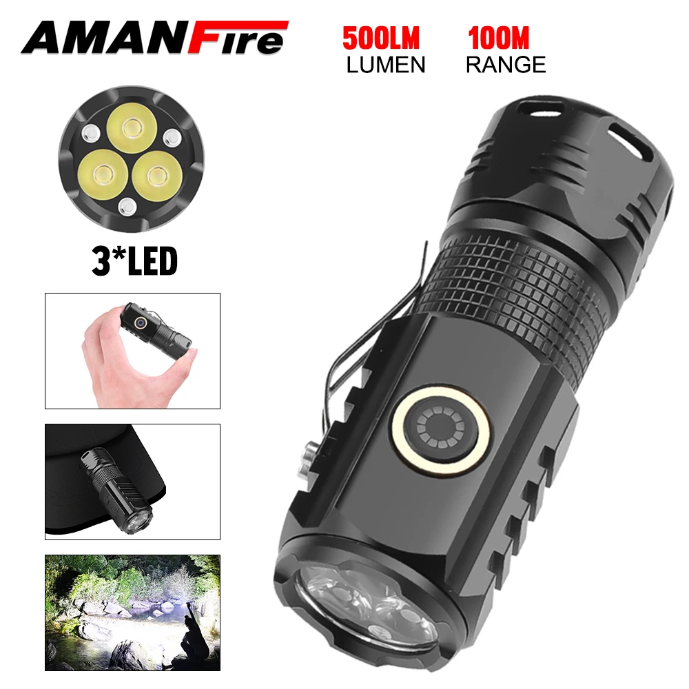 Amanfire 1034 Mini EDC LED Flashlight Portable Aluminium Alloy Torch Power Indicator Magnetic Strong Light
Amanfire 1034 Mini EDC LED Flashlight Portable Aluminium Alloy Torch Power Indicator Magnetic Strong Light