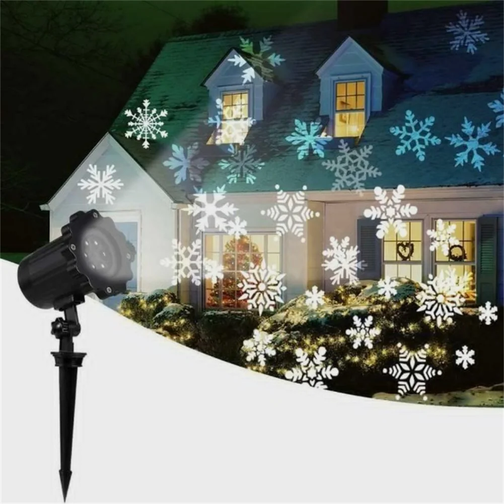 

4W LED Snowflake Projection Light IP65 Waterproof High Brightness Indoor Outdoor Projector Lamp For Christmas Decoration