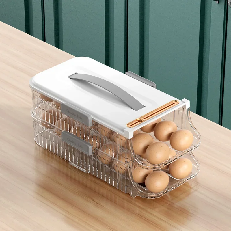 Container Durable Organizer Space Storage Saver Scrolling Eggs Automatic Refrigerator Holder Portable Stackable Box
Container Durable Organizer Space Storage Saver Scrolling Eggs Automatic Refrigerator Holder Portable Stackable Box