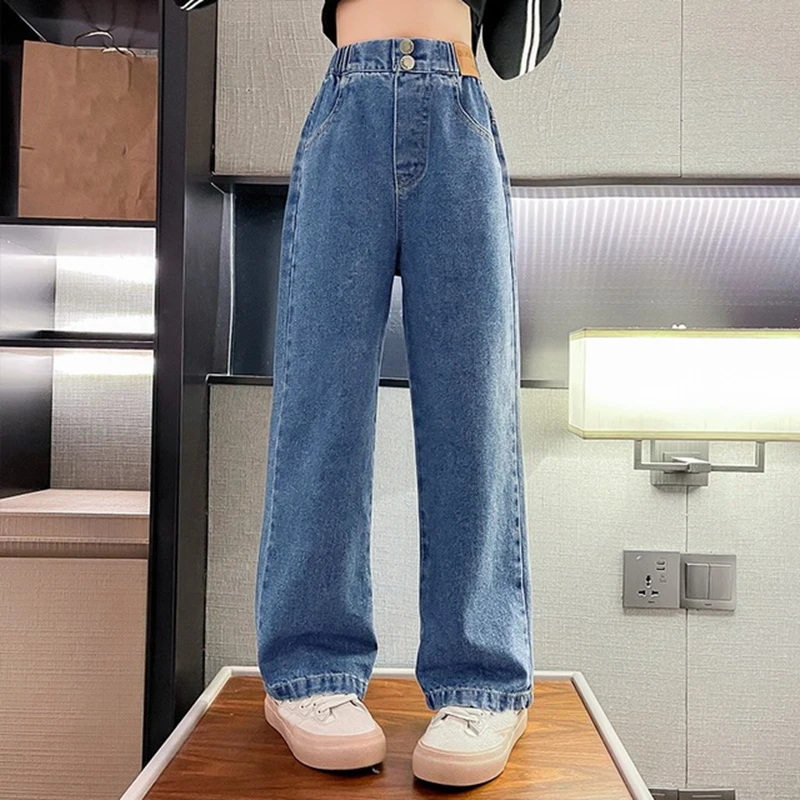 Girls Jeans Autumn Casual Loose Side Gradient Color Young Children Wide Leg Pants 8 10 12 13 14 Years Teen School Kids Trousers
Girls Jeans Autumn Casual Loose Side Gradient Color Young Children Wide Leg Pants 8 10 12 13 14 Years Teen School Kids Trousers