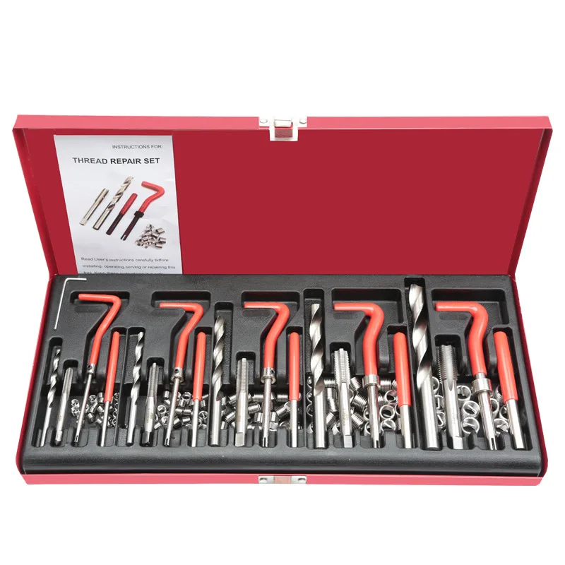 131 Pieces Of Thread Repair Tool Hand With Self-tapping Screw Sleeve Spark Plug Thread Tooth Repairer Tap Drill Bit Set
131 Pieces Of Thread Repair Tool Hand With Self-tapping Screw Sleeve Spark Plug Thread Tooth Repairer Tap Drill Bit Set