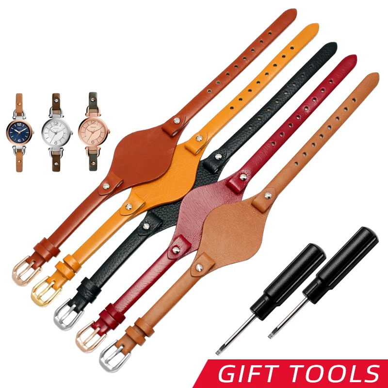 8mm Genuine Leather Watch Strap Women Watchband for Fossil ES3077 2830 3262 3060 4176 4119 4026 4340 Small Bracelet Watch Band
8mm Genuine Leather Watch Strap Women Watchband for Fossil ES3077 2830 3262 3060 4176 4119 4026 4340 Small Bracelet Watch Band