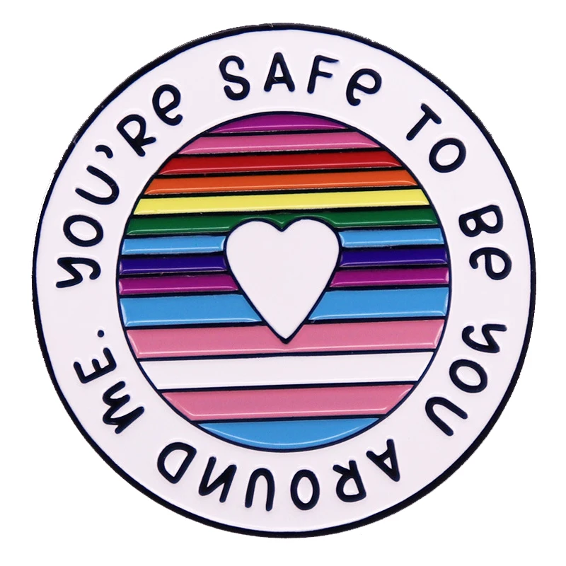 A2748, эмалевые броши для геев и лесбиянок с надписью You is safe to be you around me, ЛГБТ, яркая Радужная булавка на лацкан, ювелирные изделия, подарки для друзей
A2748, эмалевые броши для геев и лесбиянок с надписью You is safe to be you around me, ЛГБТ, яркая Радужная булавка на лацкан, ювелирные изделия, подарки для друзей