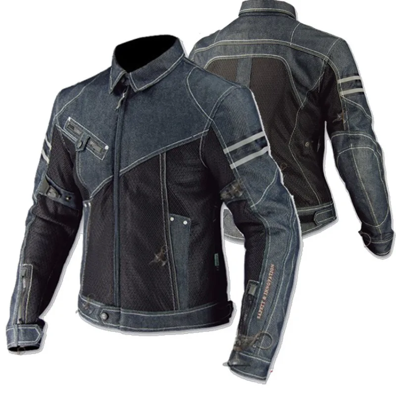 

Motorcycle Riding Suit Men Mesh Anti-fall Windbreaker Breathable Knight Racing K006Jacket Outdoor Mesh Protective Equipment Coat