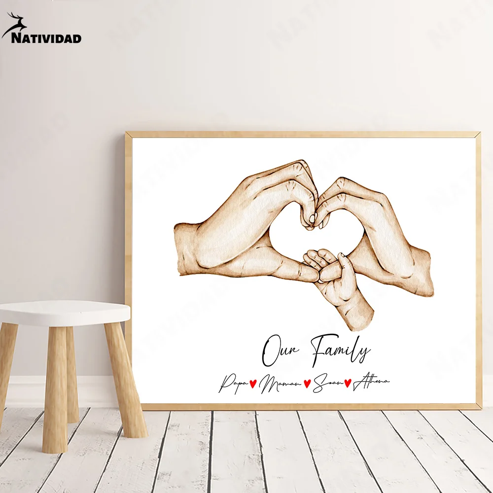 Custom Name Poster Couple Love Gesture Canvas Painting 3-6 Family Kids Memorial Art Print Nordic Wall Painting Living Room Decor
Custom Name Poster Couple Love Gesture Canvas Painting 3-6 Family Kids Memorial Art Print Nordic Wall Painting Living Room Decor