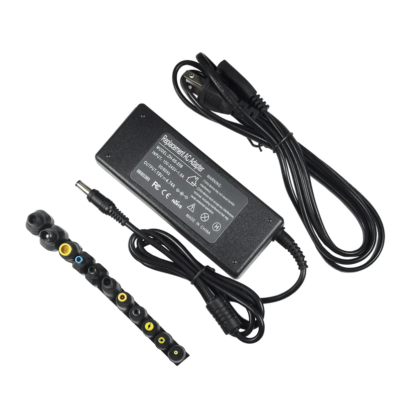 19V 4.74A 90W Laptop Charger Adapter Power Supply for Dell HP Lenovo ASUS Acer Power Adapter with 11 Converters
19V 4.74A 90W Laptop Charger Adapter Power Supply for Dell HP Lenovo ASUS Acer Power Adapter with 11 Converters