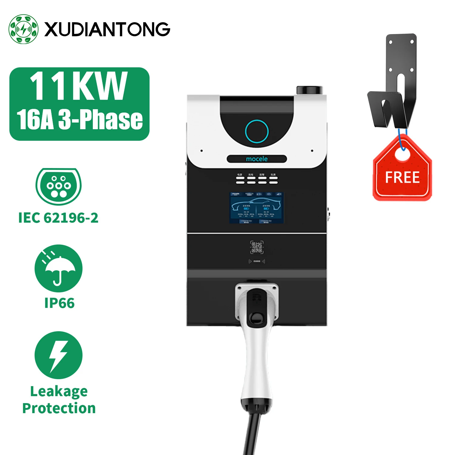 XUDIANTONG 32A EV Charger Type 2 7KW 11KW EV Charger 3 Phase Wall Box Charging PileS For Nissan BYD
XUDIANTONG 32A EV Charger Type 2 7KW 11KW EV Charger 3 Phase Wall Box Charging PileS For Nissan BYD