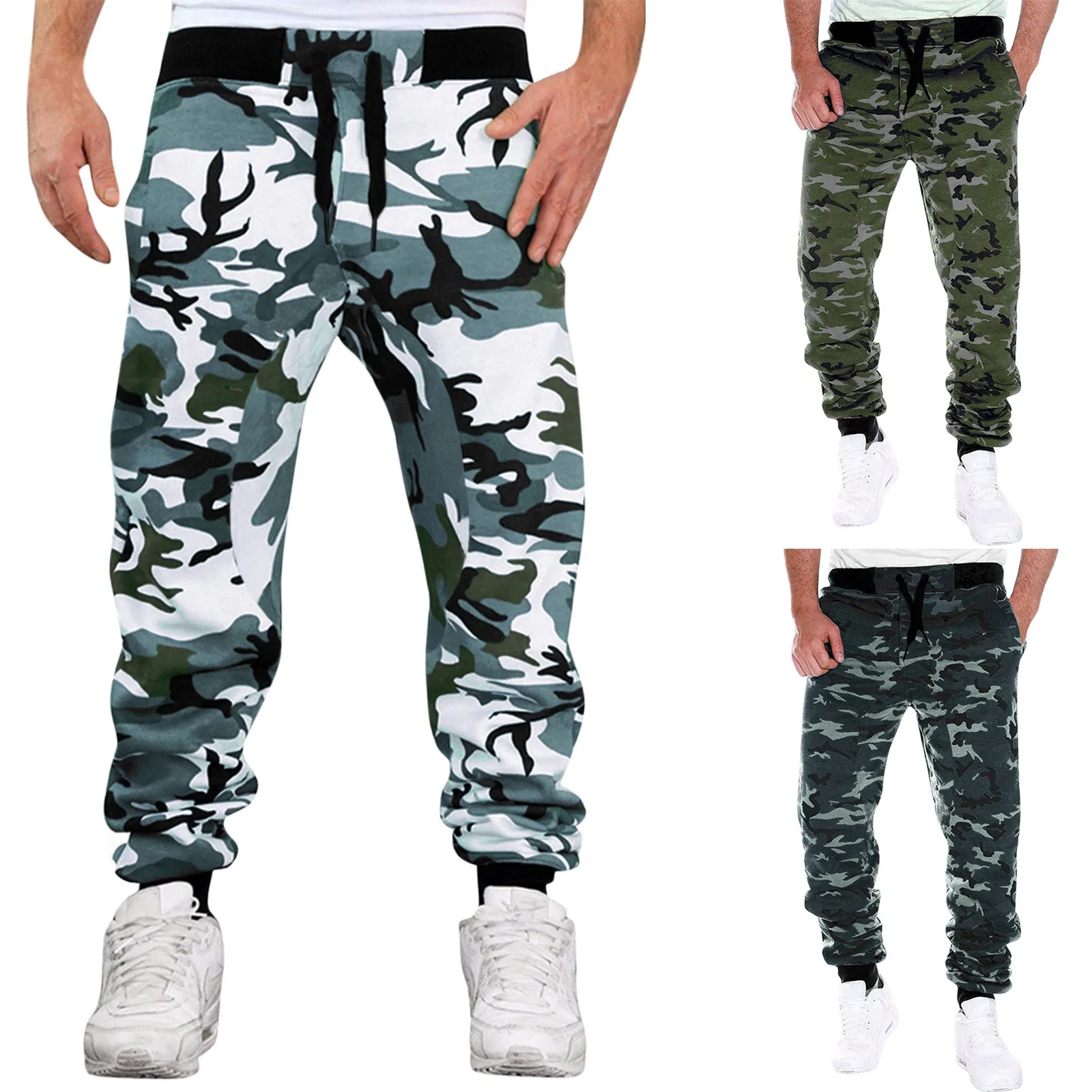 

New Men's Casual Fashion Pants Streetwear Sportswear Skinny Male Trousers Gyms Tracksuits Bottoms Hip Hop Joggers Sweatpants