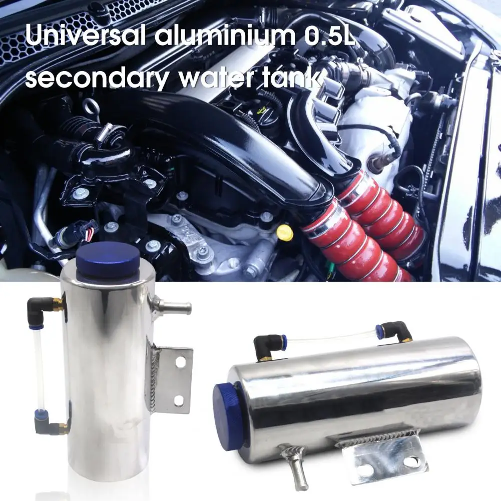 0.5L Capacity Aluminum Automotive Auxiliary Water Tank Easy Installation Heat-resistant Universal Auxiliary Tank Auto Parts 
0.5L Capacity Aluminum Automotive Auxiliary Water Tank Easy Installation Heat-resistant Universal Auxiliary Tank Auto Parts