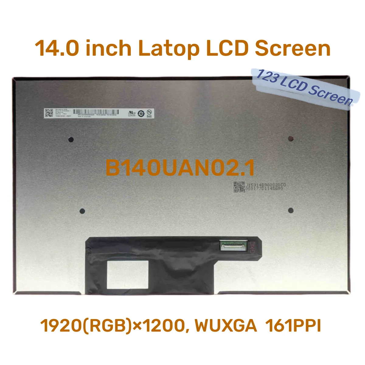 14.0" Laptop LCD Screen B140UAN02.1 FHD IPS 1920x1200 Display Matrix Panel 100% sRGB EDP 30pin
14.0" Laptop LCD Screen B140UAN02.1 FHD IPS 1920x1200 Display Matrix Panel 100% sRGB EDP 30pin