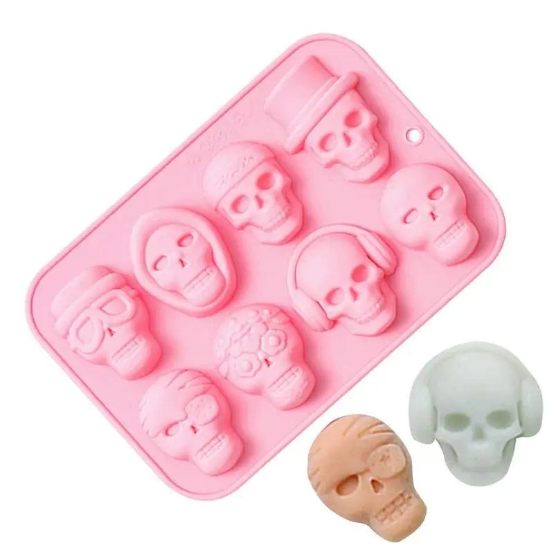 Skull Ice Cube Mold 8-Cavity Silicone Skull Chocolate Mold DIY Halloween Baking Molds Tool Whiskey Wine Cocktail Best Sellers
Skull Ice Cube Mold 8-Cavity Silicone Skull Chocolate Mold DIY Halloween Baking Molds Tool Whiskey Wine Cocktail Best Sellers