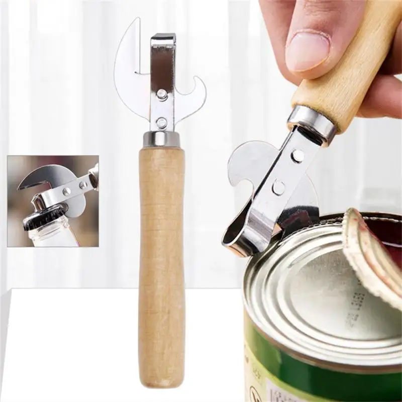 

Stainless Steel Opener Portable Manual Lid Remover Multifunction Can Opener Utensil Gadgets for Jars Canisters Kitchen Accessory