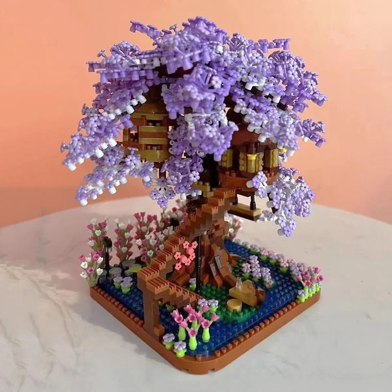 Architecture Purple Sakura Tree House Swing Flower Garden Mini Diamond Blocks Bricks Building Toy for Children Gift no Box
Architecture Purple Sakura Tree House Swing Flower Garden Mini Diamond Blocks Bricks Building Toy for Children Gift no Box