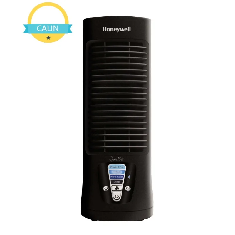 

Honeywell Quiet Set Oscillating Slim Table Fan, New, W 5.1" x H 13" x L 3", HTF210B, Black