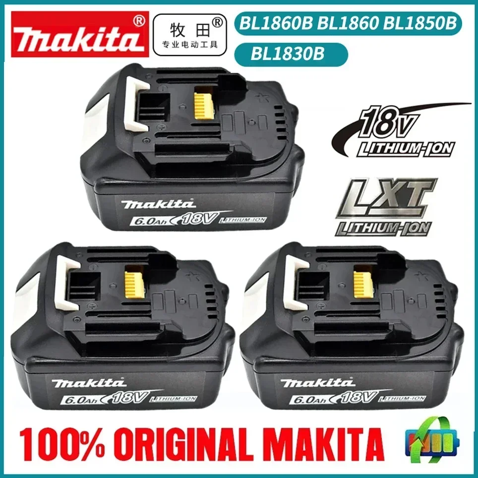 

Original Makita 6Ah/5Ah/3Ah for Makita 18V Battery Power Tool BL1830B BL1850B BL1850 BL1840 BL1860 BL1815 Replacement Battery