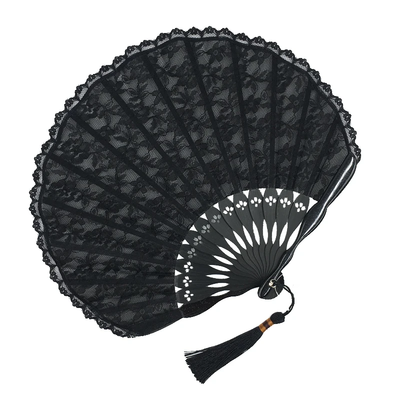Classical Embroidered Lace Folding Fan Women's Folding Cheongsam Fan Dance Ancient Style Black Fan Portable Small round Fan
Classical Embroidered Lace Folding Fan Women's Folding Cheongsam Fan Dance Ancient Style Black Fan Portable Small round Fan