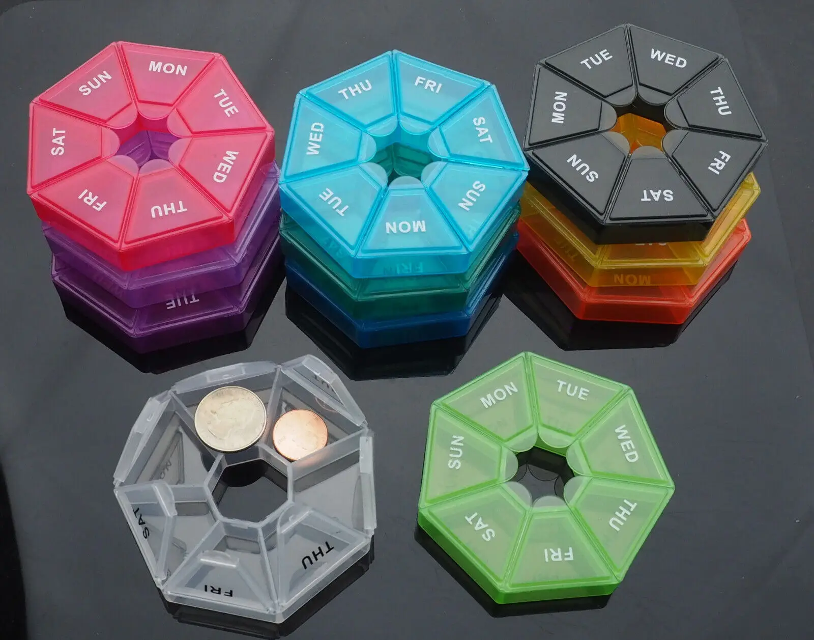 7 Day Mini Weekly Tablet Pill Medicine Box Organizer Container Case Pill Box Splitters Travel pill container pill case
7 Day Mini Weekly Tablet Pill Medicine Box Organizer Container Case Pill Box Splitters Travel pill container pill case