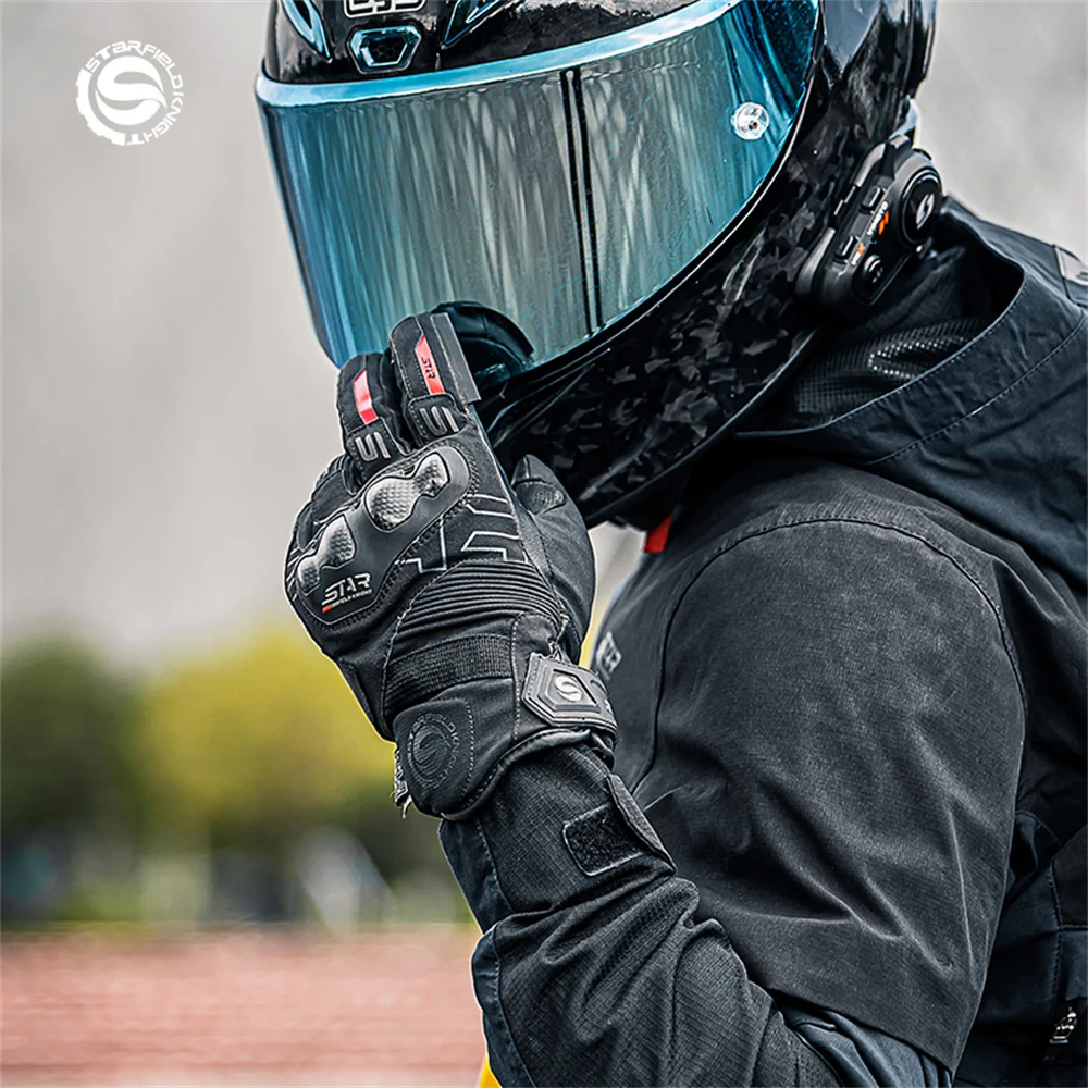 STAR FIELD KNIGHT Motorcycle Leather Gloves Carbon Fiber Protective Motocross Gloves Waterproof Moto Glove Touchscreen Anti-slip
STAR FIELD KNIGHT Motorcycle Leather Gloves Carbon Fiber Protective Motocross Gloves Waterproof Moto Glove Touchscreen Anti-slip