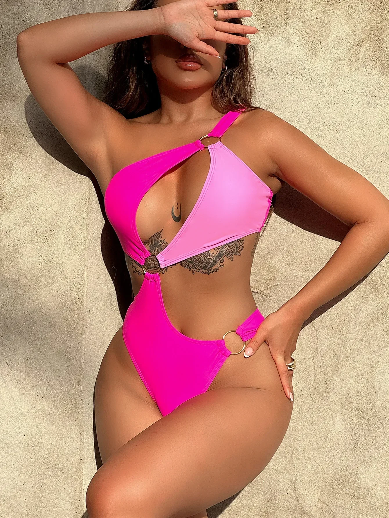 

2023 Sexy Swimsuit One-piece Swimsuit Europe and The United States New Color Surfing Bikini Swimwear Women Swimming Bikinis Set