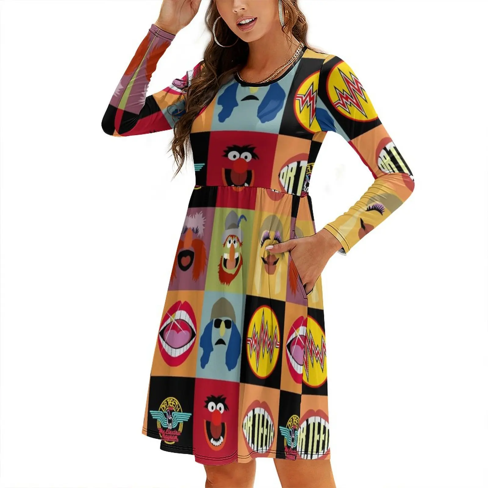 Dr. Teeth and the Electric Mayhem Round Neck Baggy Dress birthday dress Women's summer long dress african dresses for woman
Dr. Teeth and the Electric Mayhem Round Neck Baggy Dress birthday dress Women's summer long dress african dresses for woman