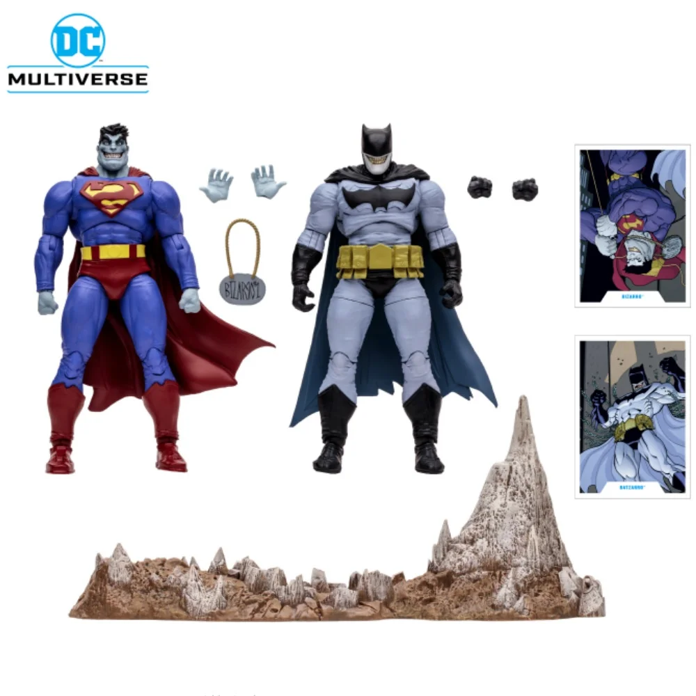 

In Stock Dc Comics Series Bad Superman Bad Batman Double Set Bizarro & Batzarr Action Figures Model Dolls Set Gift