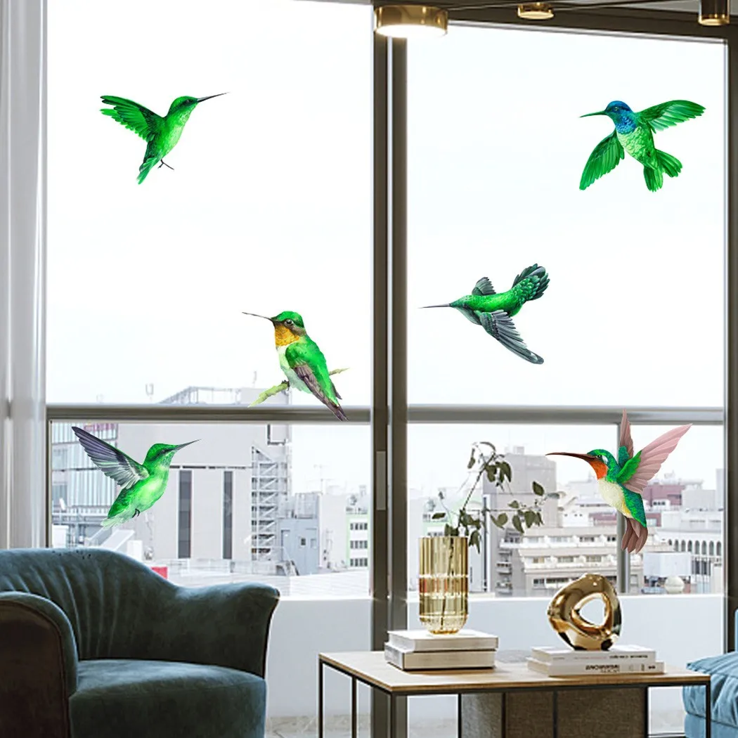 6Pcs/Set Hummingbird Sticker Glass Decal Electrostatic Glass Film Anticollision Non Adhesive Window Cling Bird Strikes
6Pcs/Set Hummingbird Sticker Glass Decal Electrostatic Glass Film Anticollision Non Adhesive Window Cling Bird Strikes