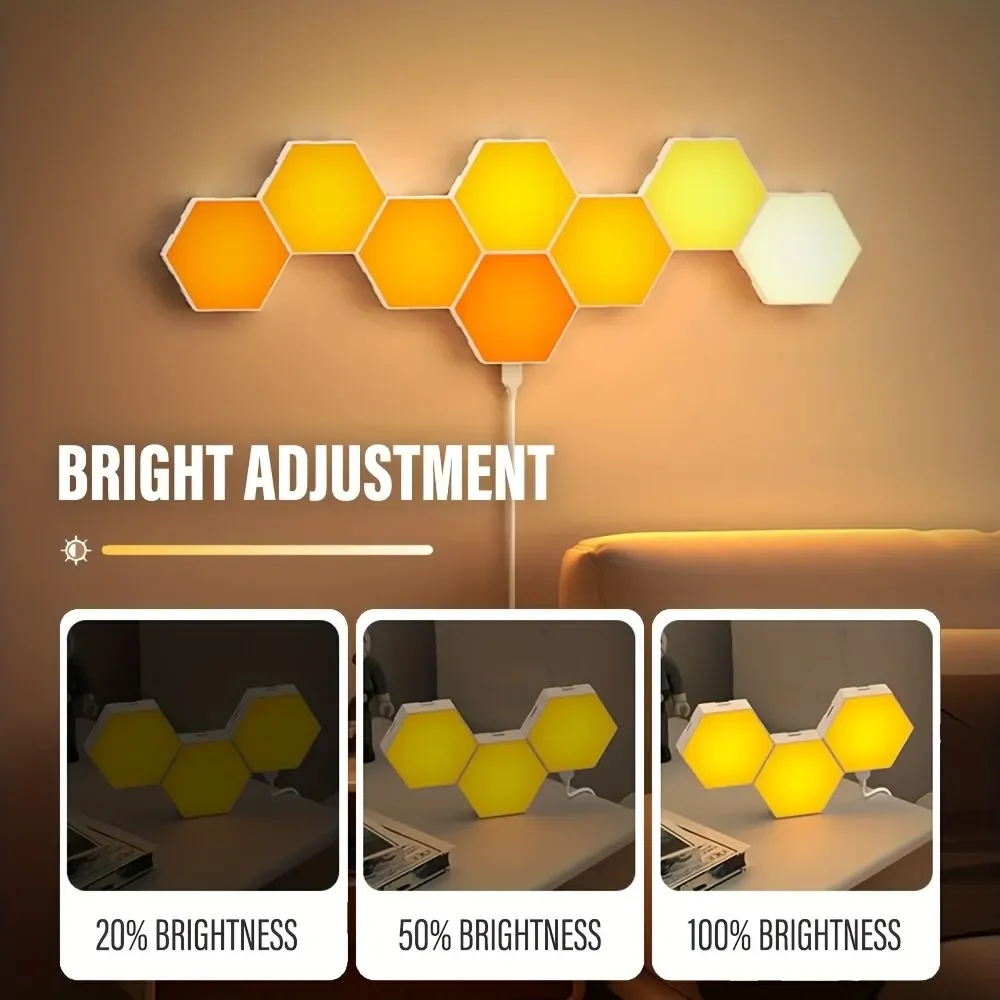 Color-changing Ambient Night Light DYI Shape Music Rhythm APP Control For Game Room Bedroom RGB Intelligent Hexagonal Wall Lamp
Color-changing Ambient Night Light DYI Shape Music Rhythm APP Control For Game Room Bedroom RGB Intelligent Hexagonal Wall Lamp