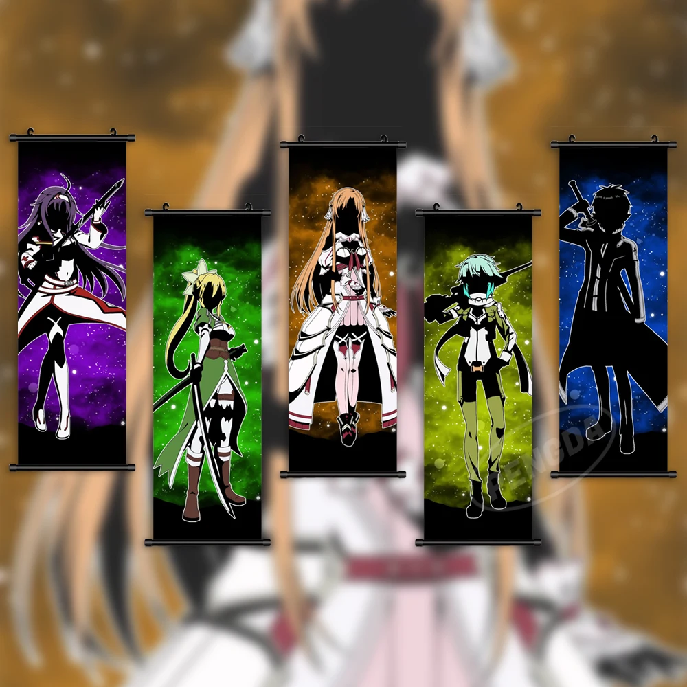 Wall Sword Art Online Canvas Konno Yuuki Pictures Kirigaya Suguha Painting Print Poster Hanging Scrolls Asada Shino Home Decor
Wall Sword Art Online Canvas Konno Yuuki Pictures Kirigaya Suguha Painting Print Poster Hanging Scrolls Asada Shino Home Decor